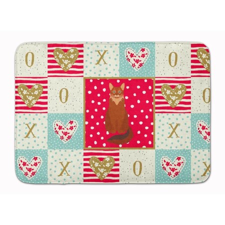 Carolines Treasures 19 x 27 in. Somali Cat Love Machine Washable Memory Foam Mat CK5793RUG